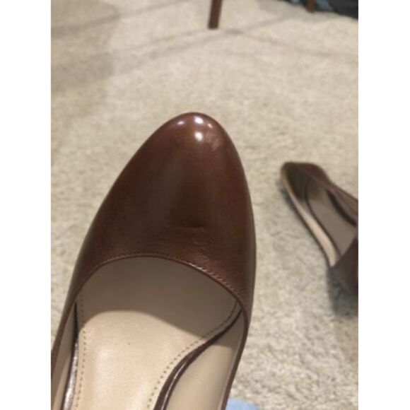 Prada Womens Brown Leather High Heel Pumps Size 37 - Picture 7 of 12